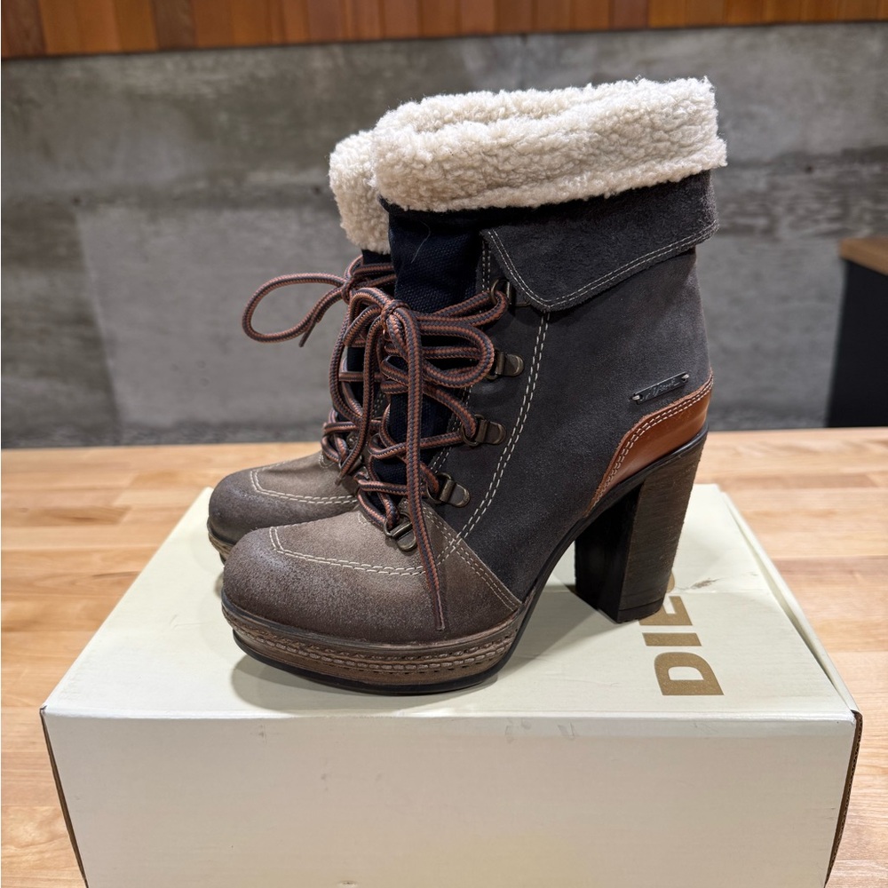 Diesel Lace-Up Heeled Boot